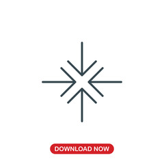 Fototapeta premium Exit full screen icon vector