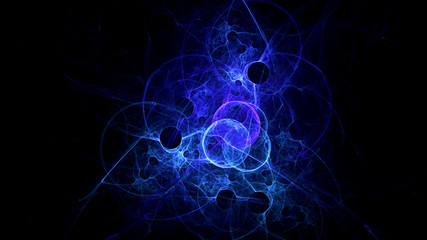 3D rendering abstract fractal light background
