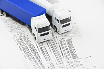 Digital tachograph printed day shift..