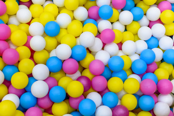 Pile of colorful plastic balls