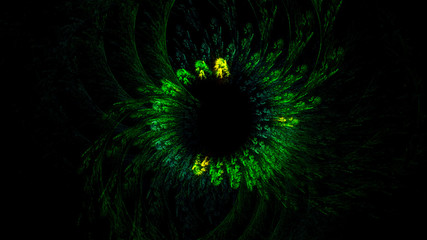 3D rendering abstract fractal light background