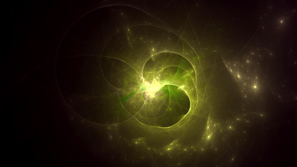 3D rendering abstract fractal light background