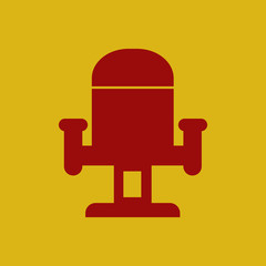Vector illustration in flat style cineama chair
