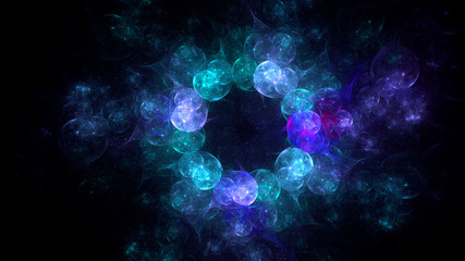 3D rendering abstract fractal light background