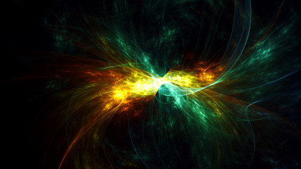 3D rendering abstract fractal light background