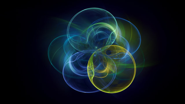 3D rendering abstract fractal light background