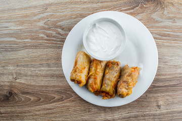 Homemade cabbage rolls