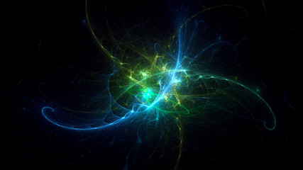 Fototapeta premium 3D rendering abstract fractal light background