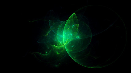 3D rendering abstract fractal light background