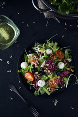 Diet and healthy mediterranean salad