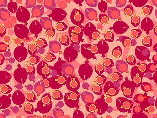 Seamless bright pattern with flowers. Abstract pattern of the oilcloth coverings, wallpaper and fabrics. Vector illustration