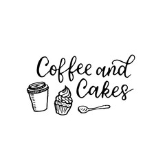 Vector vintage bakery hand lettering logo, badge. Typography design elements, modern calligraphy illustration with cookie illustrations for prints, cards, posters, products packaging, branding.