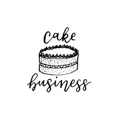 Vector vintage bakery hand lettering logo, badge. Typography design elements, modern calligraphy illustration with cookie illustrations for prints, cards, posters, products packaging, branding.