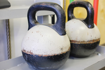 Close up fitness wights