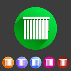 Window louvers, plisse, jalousie, blinds, rolls, vertical, horizontal, symbols, icons.