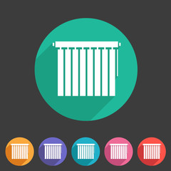 Window louvers, plisse, jalousie, blinds, rolls, vertical, horizontal, symbols, icons.