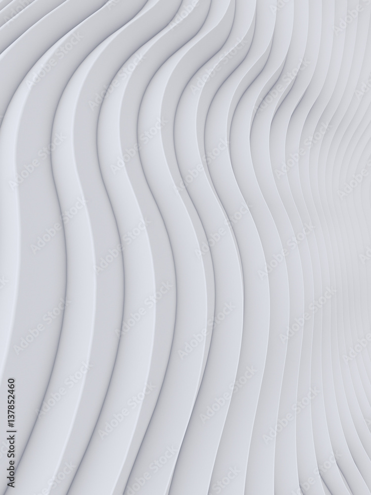 Poster Wave band abstract background surface 3d rendering