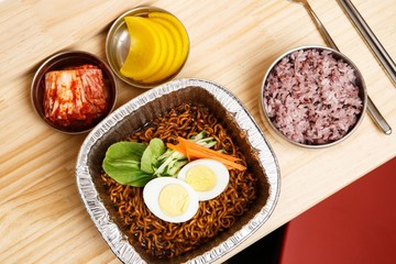 jajang ramyeon. black bean sauce ramen