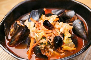 haemul ramyeon. spicy Seafood Ramen