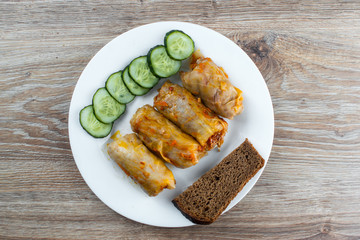 Homemade cabbage rolls