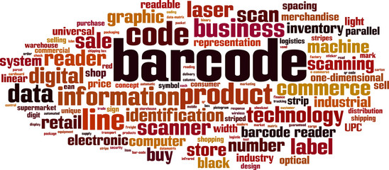 Barcode word cloud