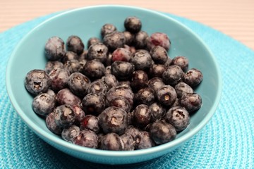 Blue bowl with Blueberries
