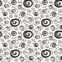 Spiral grunge seamless pattern.