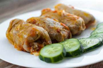 Homemade cabbage rolls