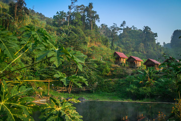 Tropical resort in Laos