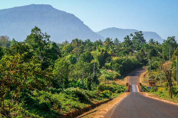 Road through Bolaven Plateau