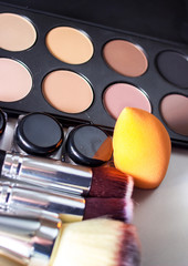 Tools make-up artist. All makeup.