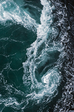 Whirlpool in the sea, Saltstraumen, Bod&ouml;, Norway, October 2008