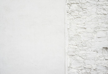 Abstract old grungy empty background.Photo of blank white concrete wall texture. Grey washed cement surface.Horizontal.