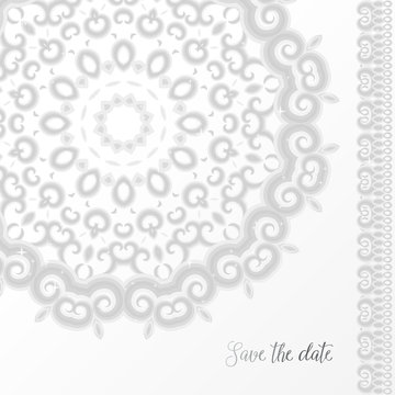 Silver wedding invitation template