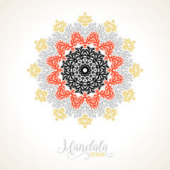 Vector madala, round ornament