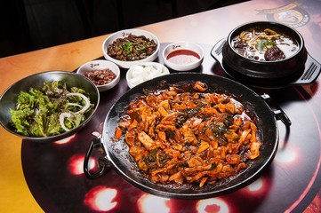 yache gopchang bokkeum. Stir-fried Beef Tripe with Vegetables.