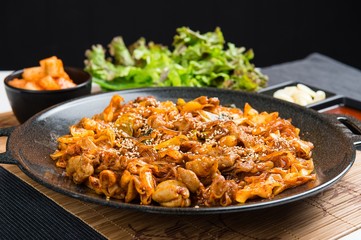 yache gopchang bokkeum. Stir-fried Beef Tripe with Vegetables.