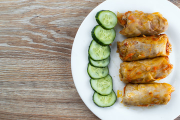 Homemade cabbage rolls