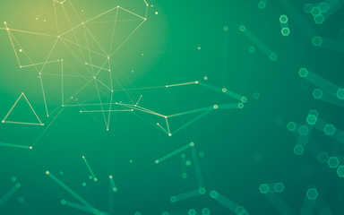 Abstract polygonal space low poly dark background, 3d rendering