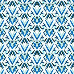 Blue art deco pattern