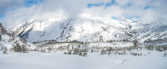 Fototapeta na wymiar winterliches Panorama von der Planneralm