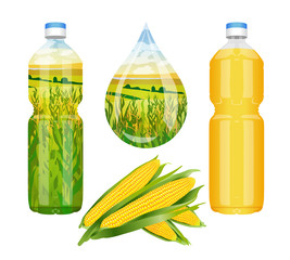 corn oil in the bottle