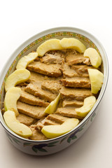 Roast pork with apples