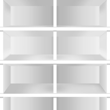 Vector realistic empty shelves.