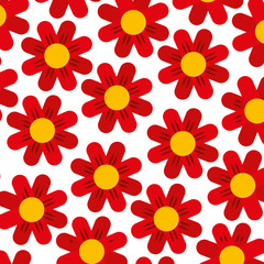Fototapeta premium cute flower pattern background vector illustration design