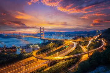 Fototapeta na wymiar Tsing ma bridge