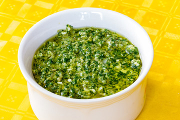 Green sauce for boiled meat