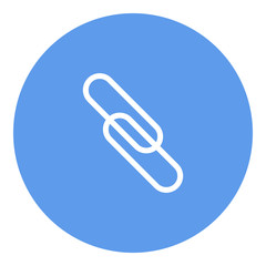 Link_Share icon - Flat design, glyph style icon - Blue circle colored