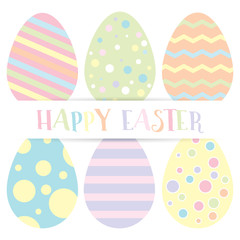 Happy easter greeting card, vector illustration
