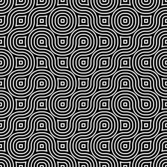 Seamless geometric black and white pattern  for fabric